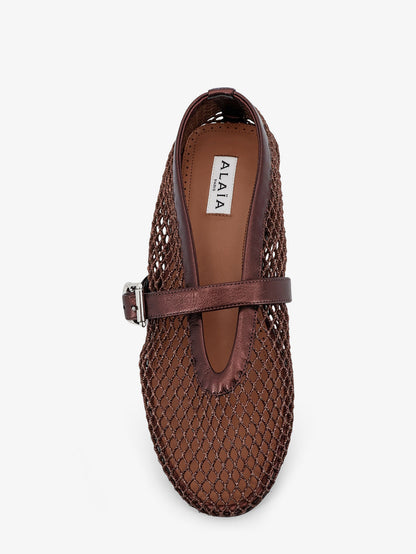 Ballet Flats in mesh and leather thumbnail