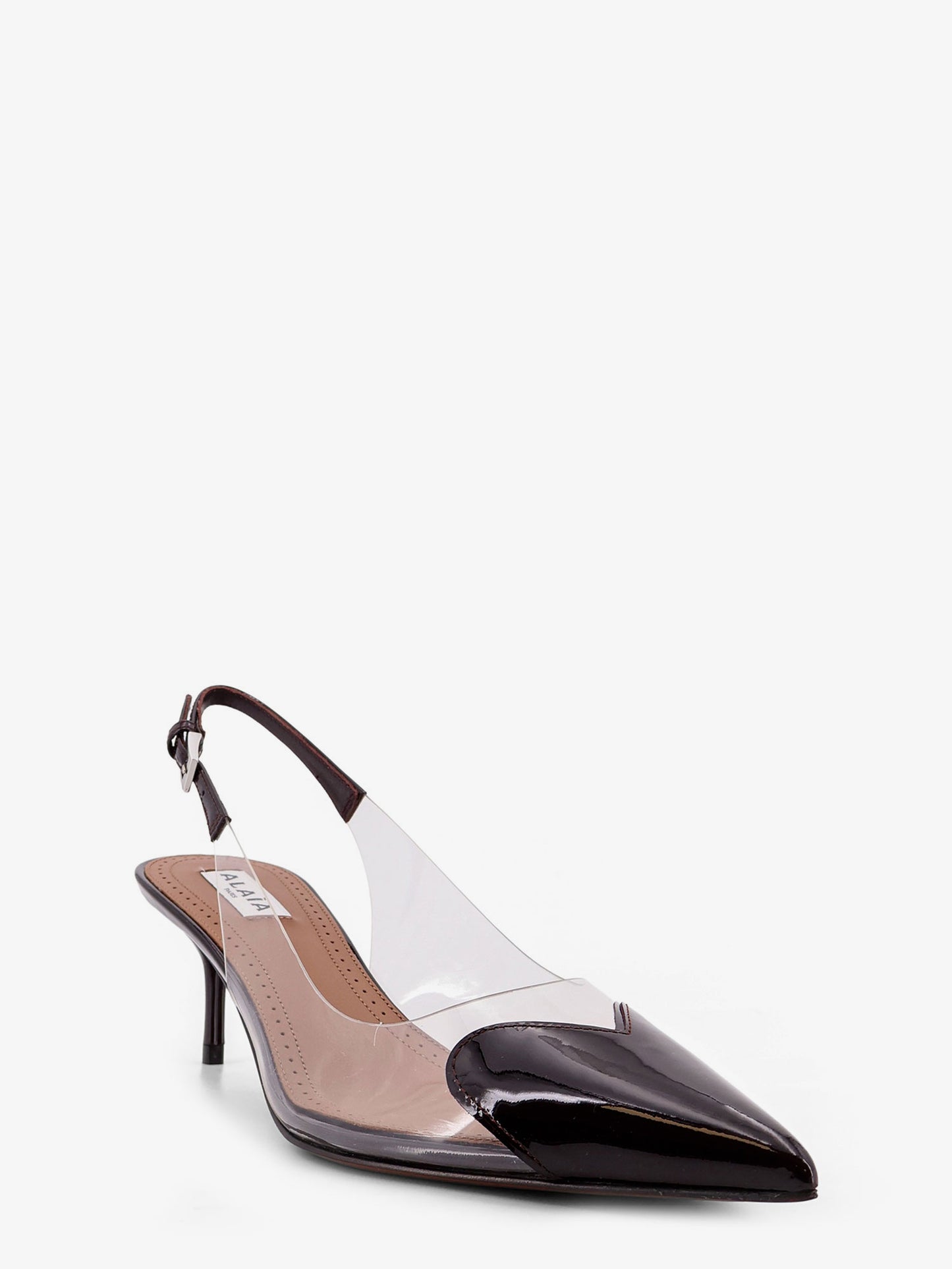 Le Coeur PVC and leather pumps