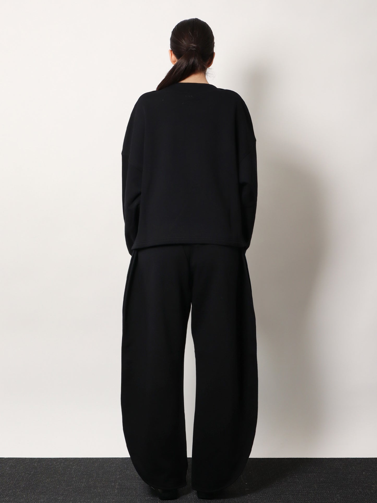 Boatneck cotton sweatshirt