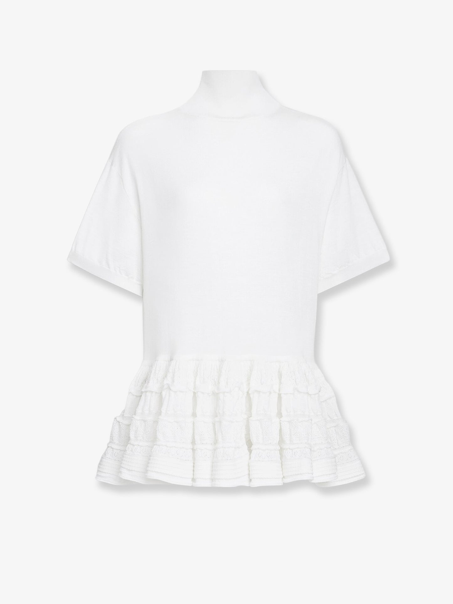 Peplum virgin wool sweater