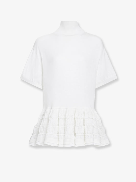 Peplum virgin wool sweater