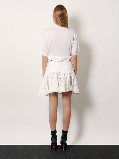 Ruffle virgin wool skirt thumbnail