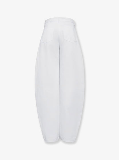 Curved denim trousers thumbnail