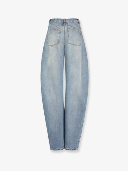 Faded blue denim jeans thumbnail