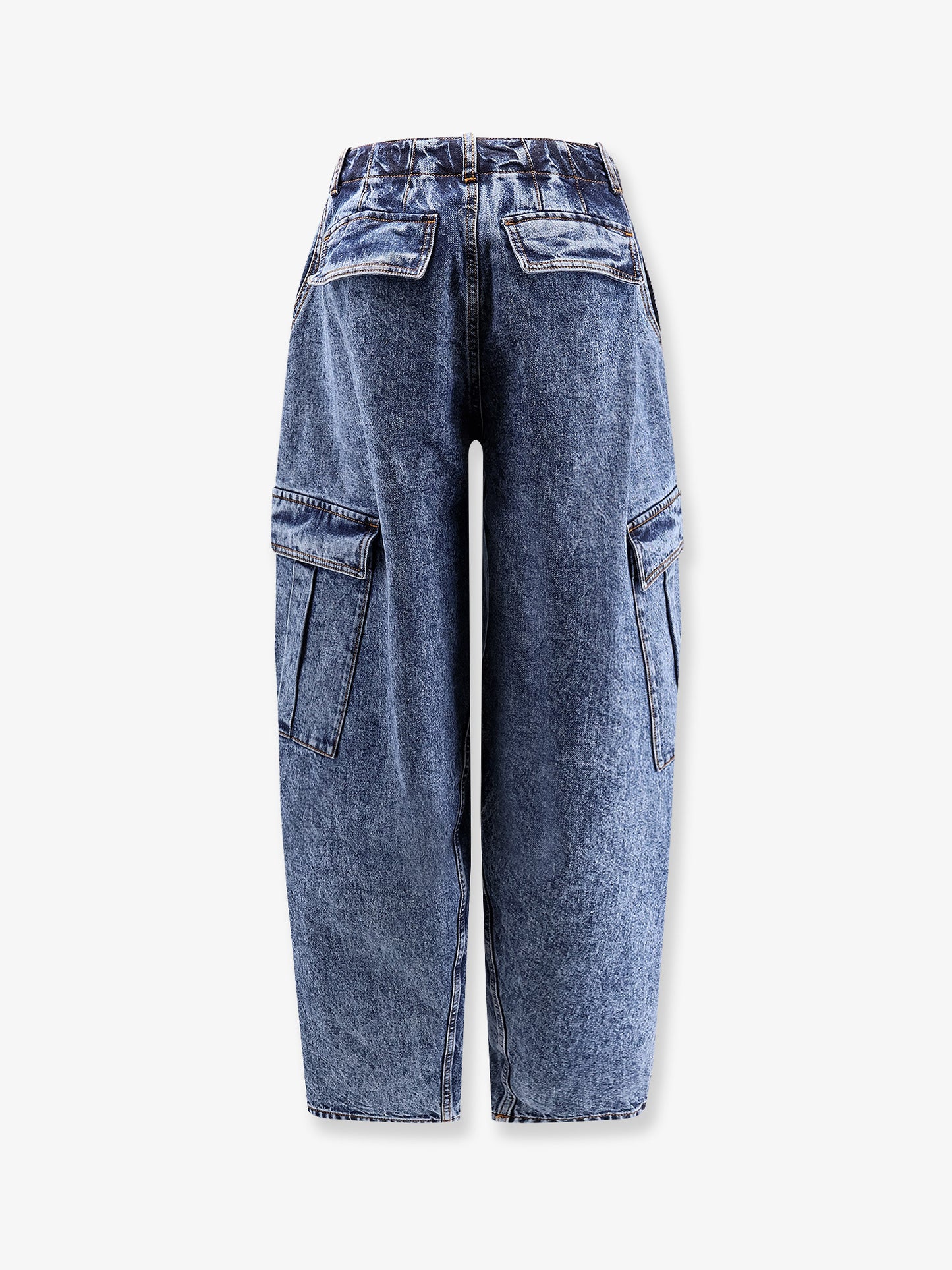 Blue denim cargo jeans