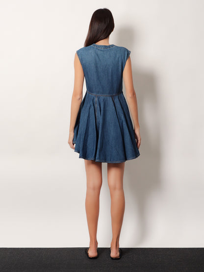 Wrap denim dress thumbnail