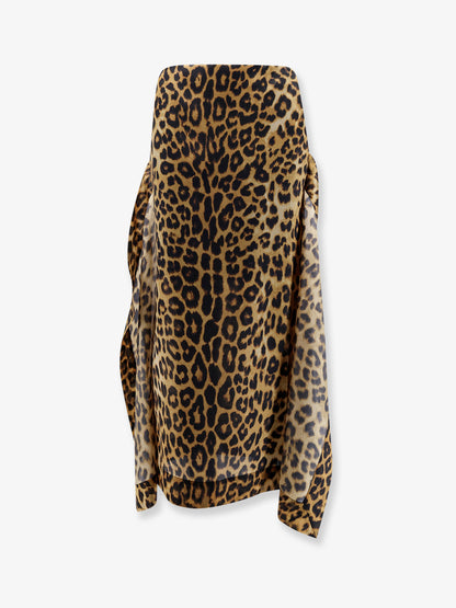 Silk skirt with animal print thumbnail