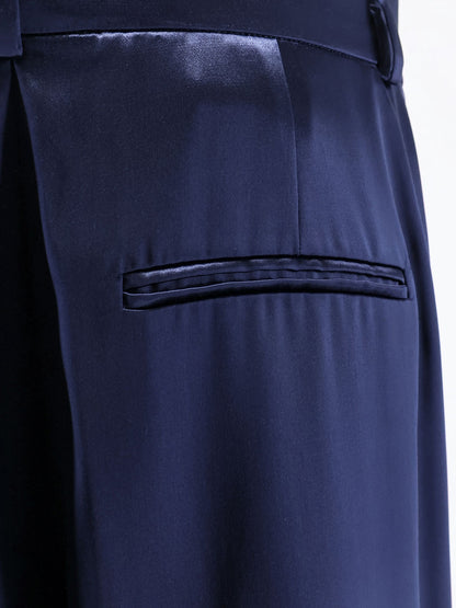Satin trousers with pinces thumbnail
