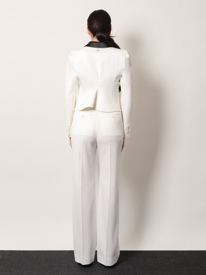 Blazer in lana con revers in satin thumbnail