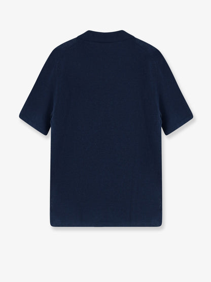 Linen and cotton blend polo shirt thumbnail