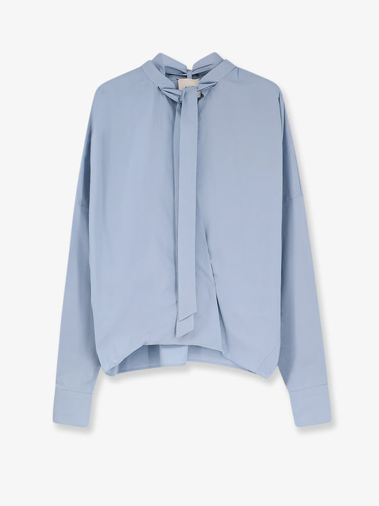 Camicia in cotone con fiocco