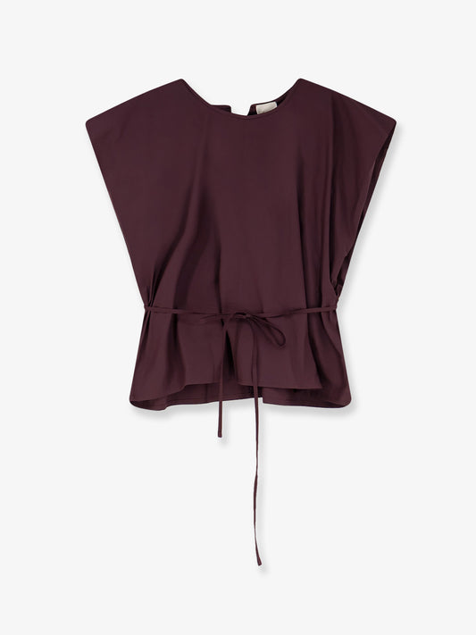 Top in cotone con cinturino