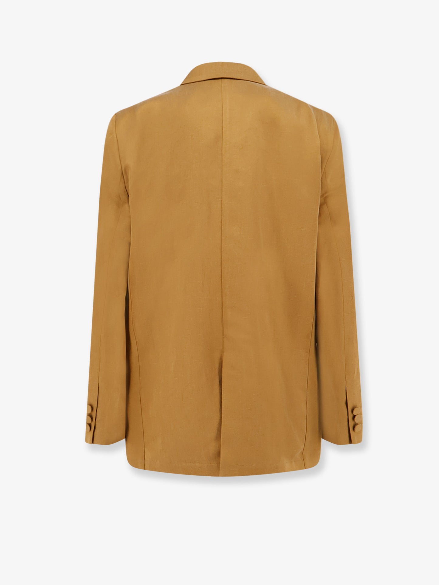 Double-breasted lyocell and linen blazer
