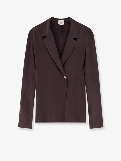 Loose silk blazer thumbnail