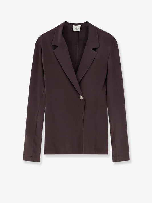 Loose silk blazer