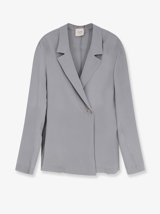 Loose silk blazer