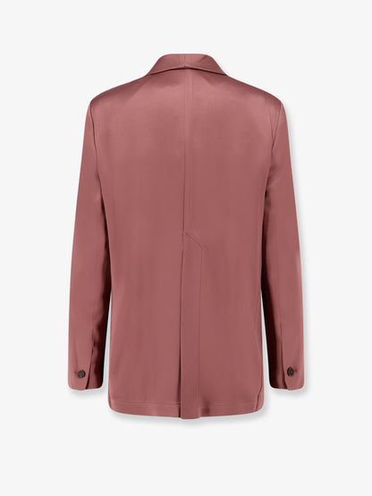 Single-breasted satin blazer thumbnail