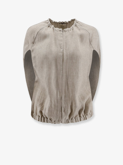 Délavé linen sleeveless jacket thumbnail
