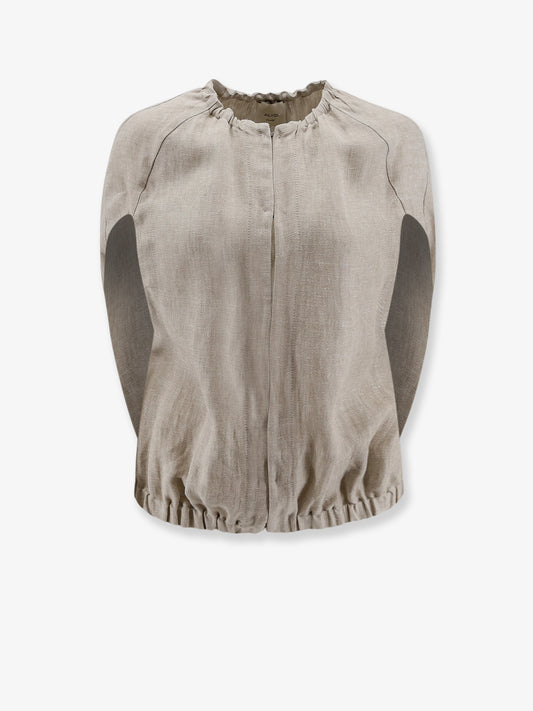 Délavé linen sleeveless jacket