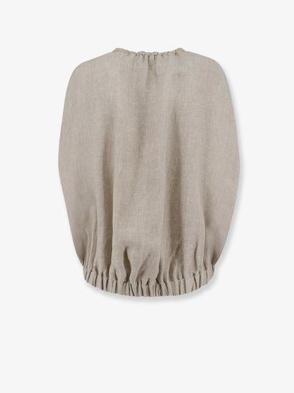 Délavé linen sleeveless jacket thumbnail
