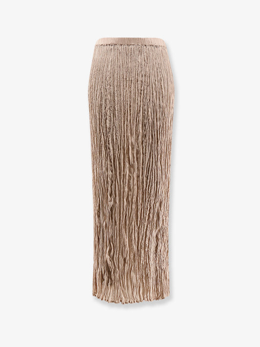 Wrinkled viscose skirt