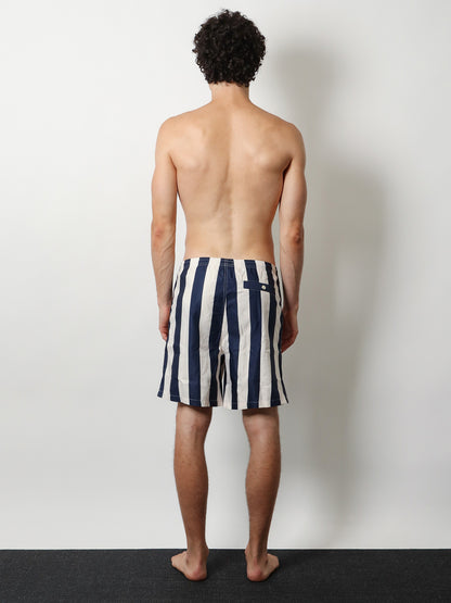 Nylon swim shorts with striped pattern thumbnail