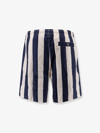 Nylon swim shorts with striped pattern thumbnail