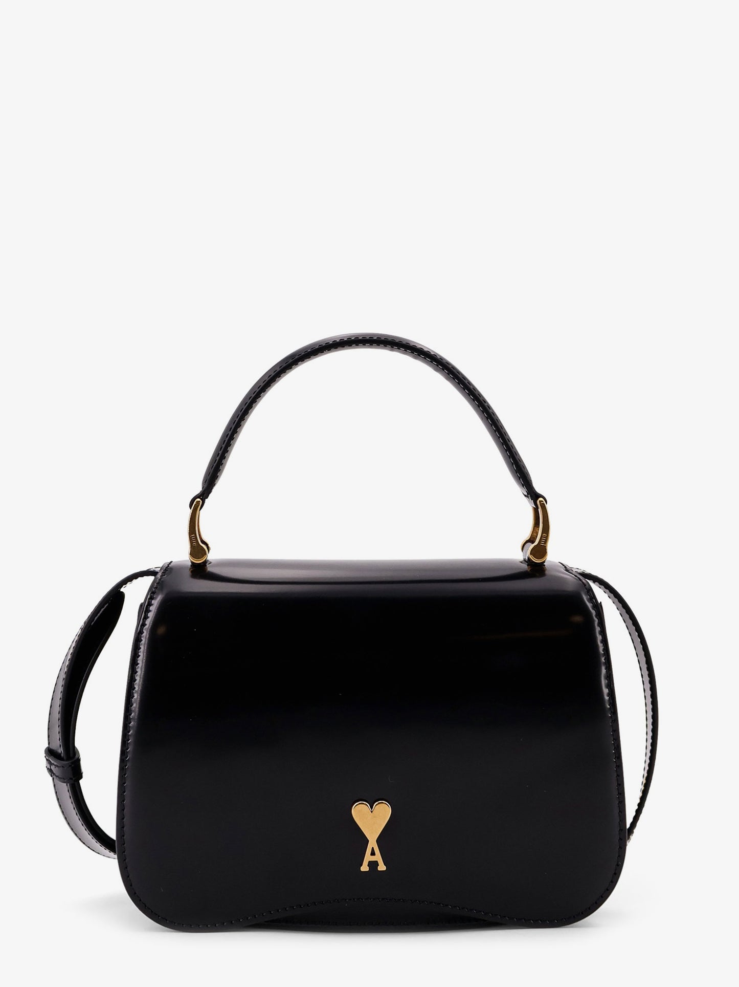 Leather crossbody bag with monogram logo