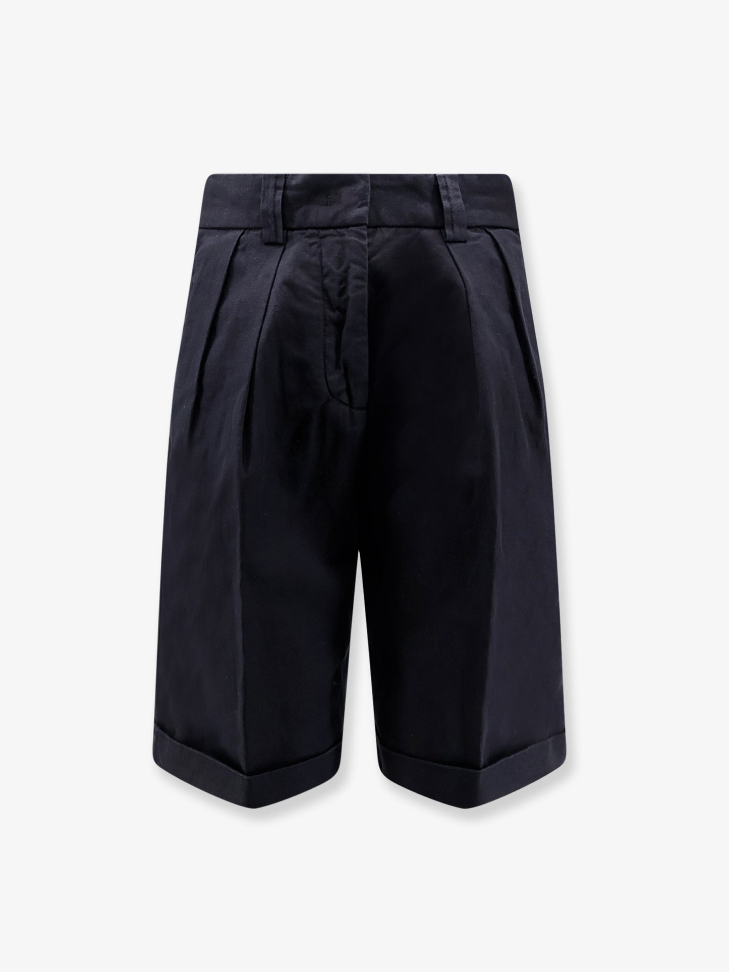 Cotton and linen shorts