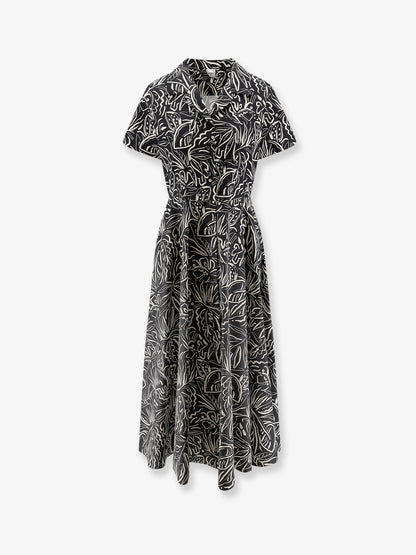 Printed cotton chemisier dress thumbnail