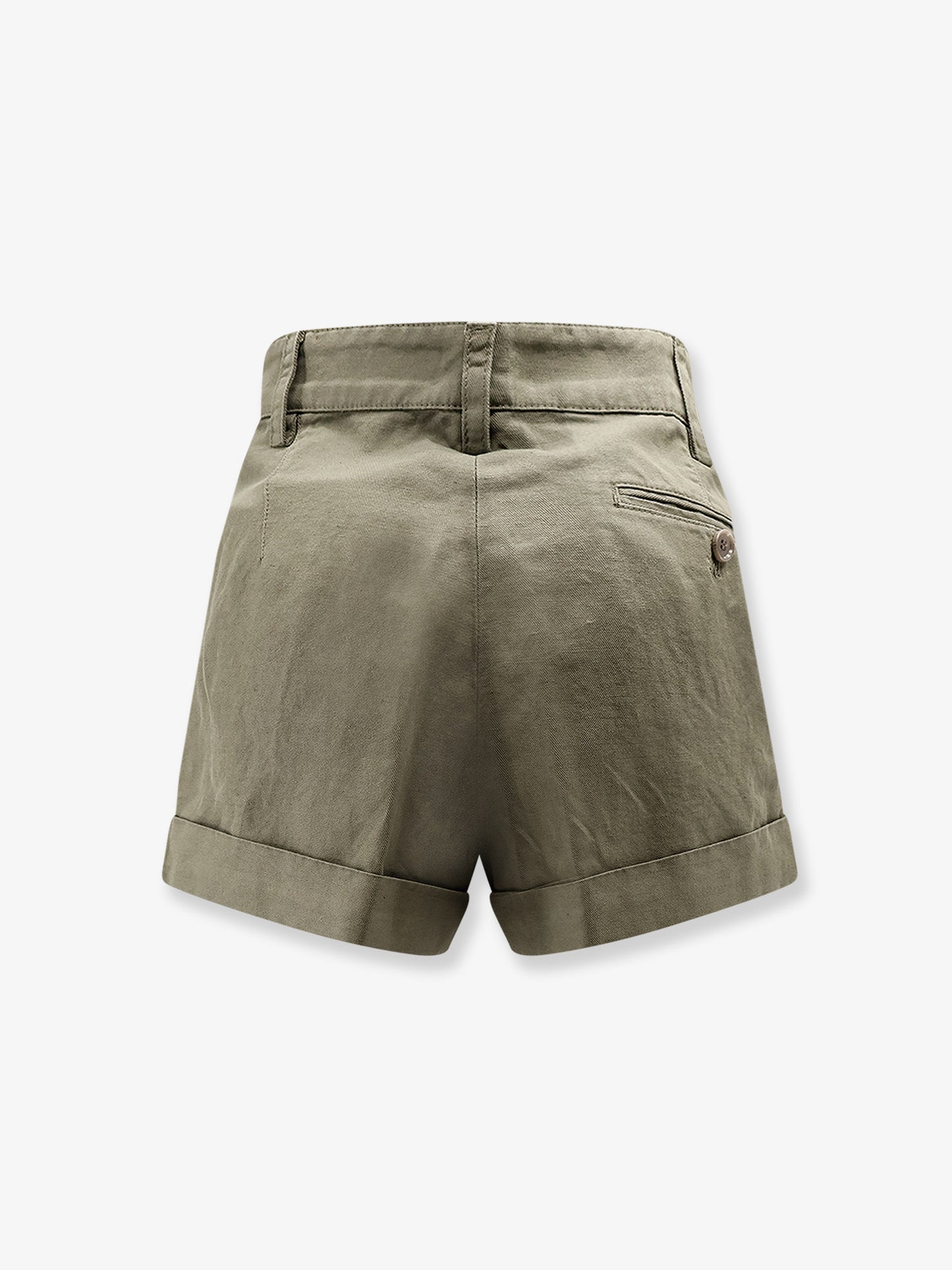 Cotton and linen shorts