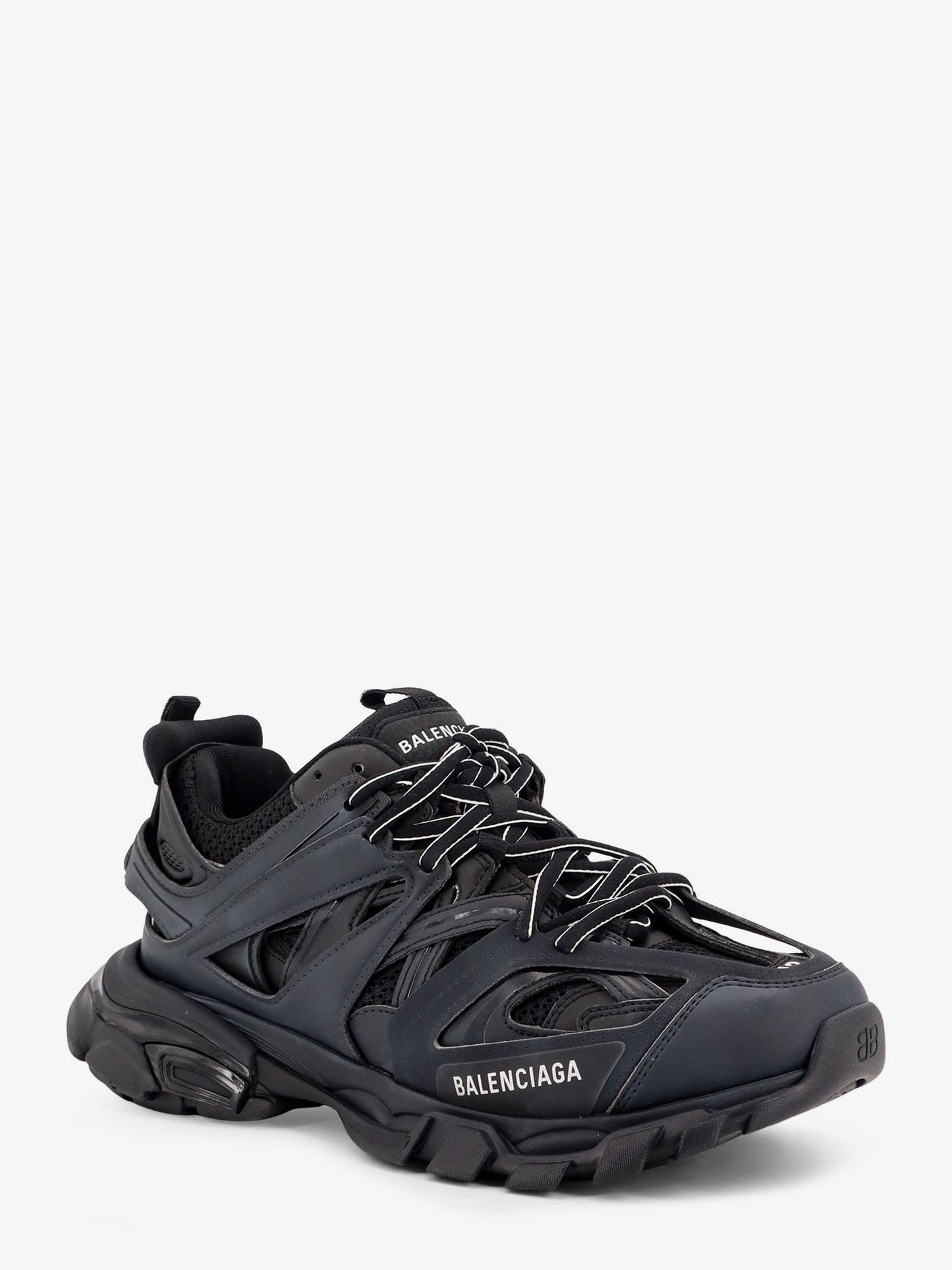 Track nylon and mesh sneakers