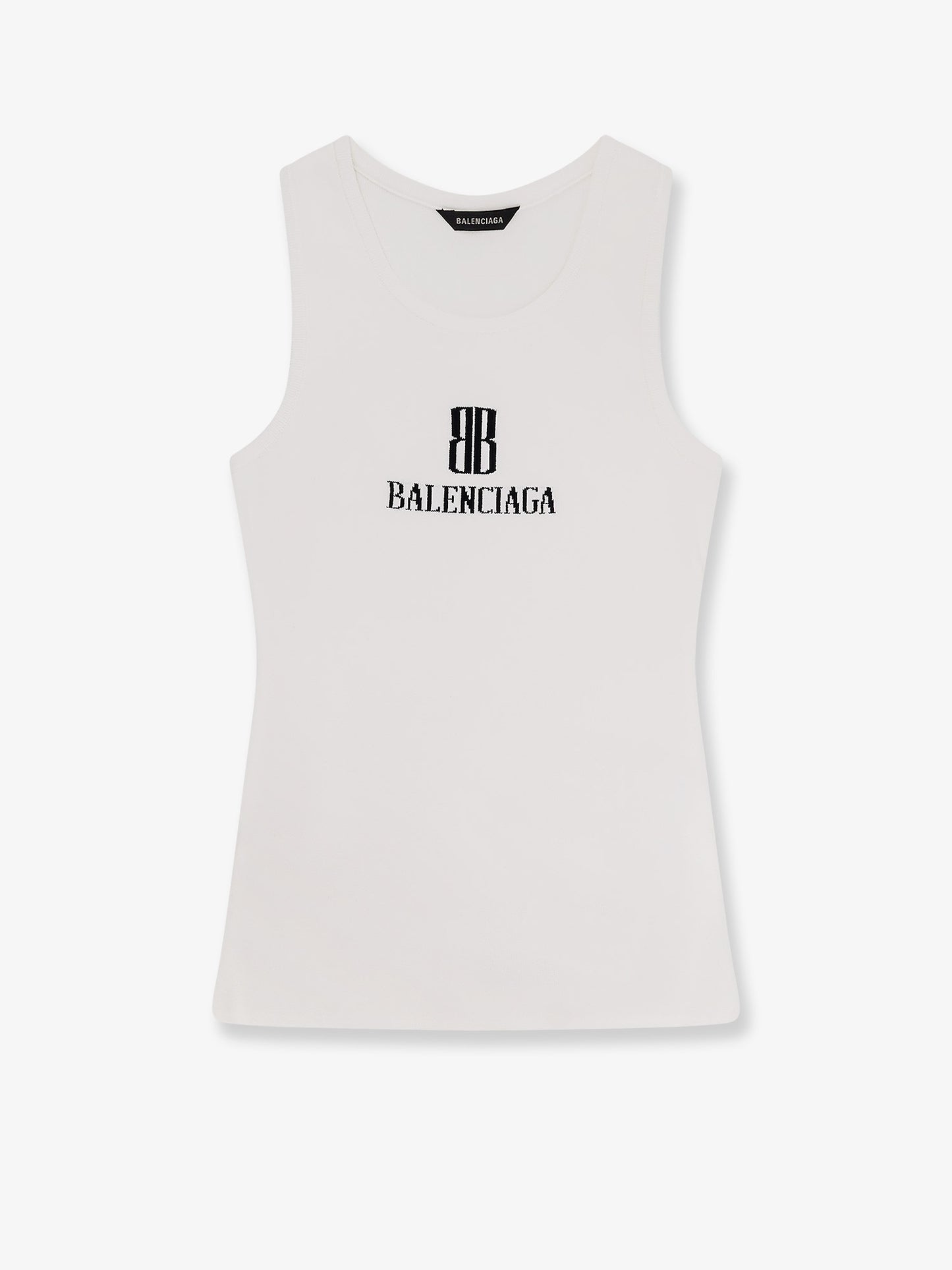 Ribbed viscose blend tank top