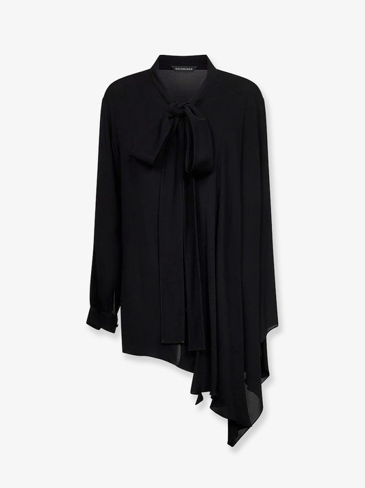 Silk shirt with bow