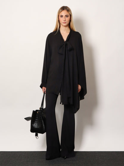 Viscose trousers with flared bottom thumbnail
