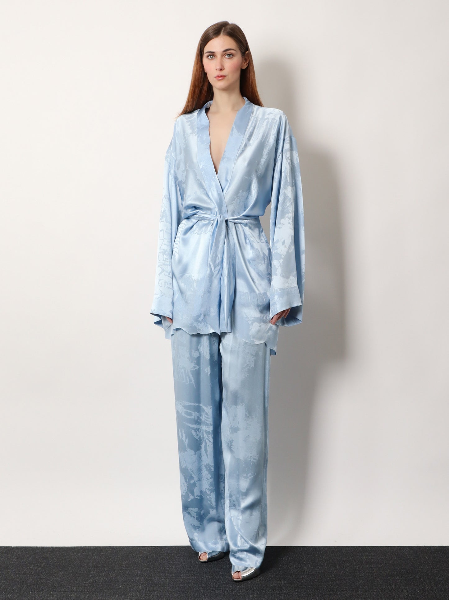 Wrap silk mini dress