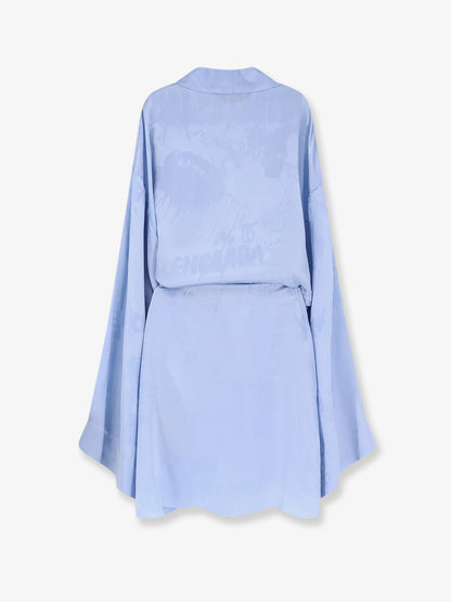 Wrap silk mini dress thumbnail