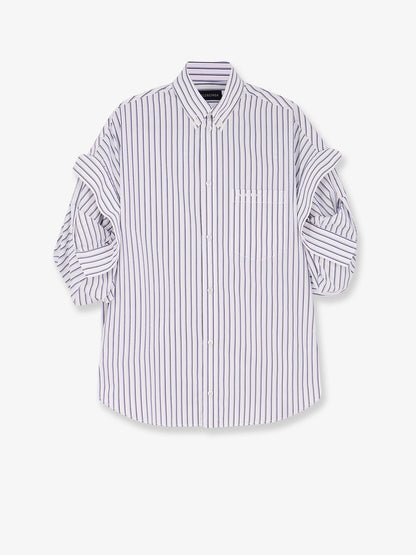 Tucked Sleeve striped cotton shirt thumbnail