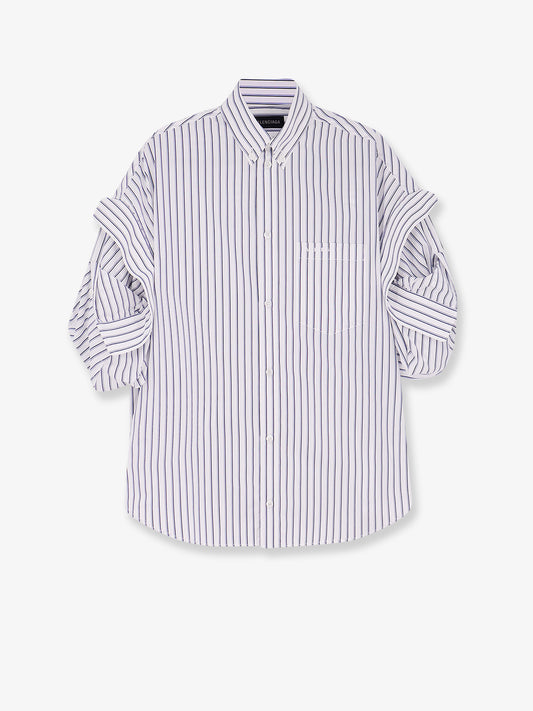 Camicia Tucked Sleeve in cotone a righe
