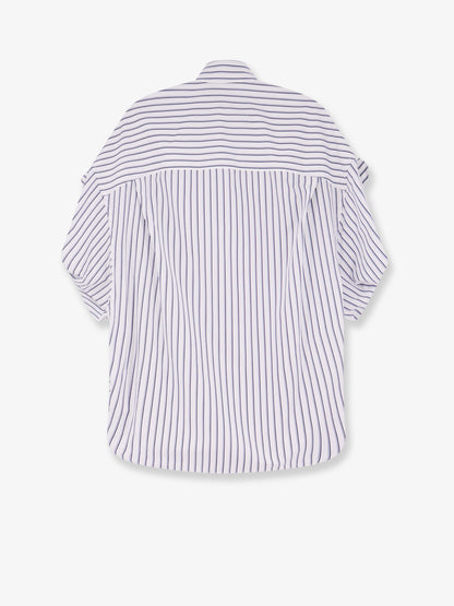 Tucked Sleeve striped cotton shirt thumbnail