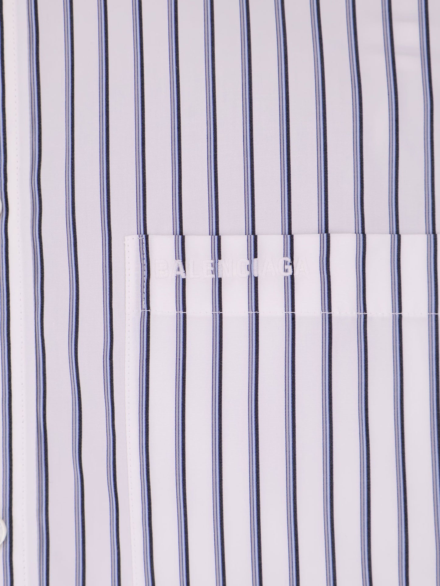 Tucked Sleeve striped cotton shirt