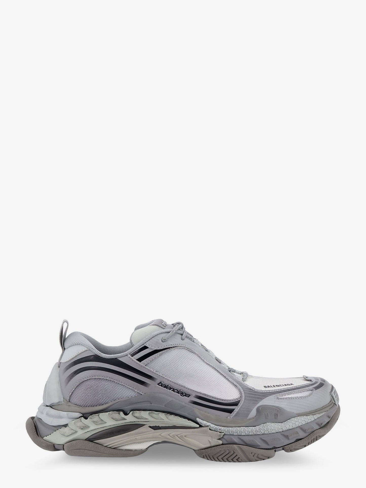 Triple S.2 Gradient mesh and nylon insert sneakers with used effect