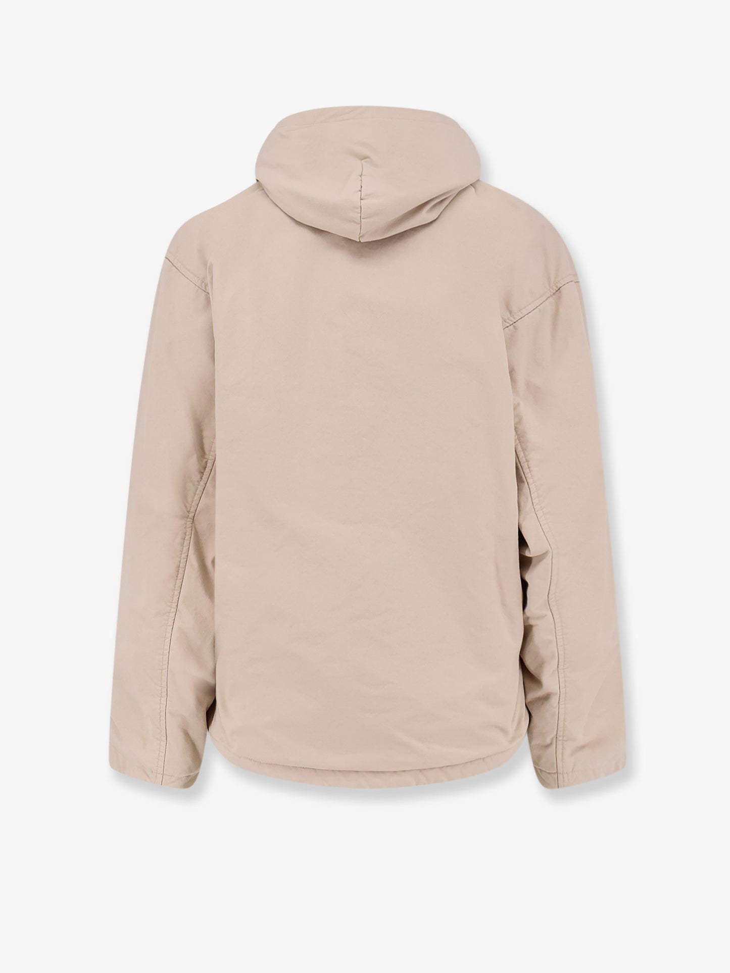 Cotton blend jacket with embroidered logo on the front