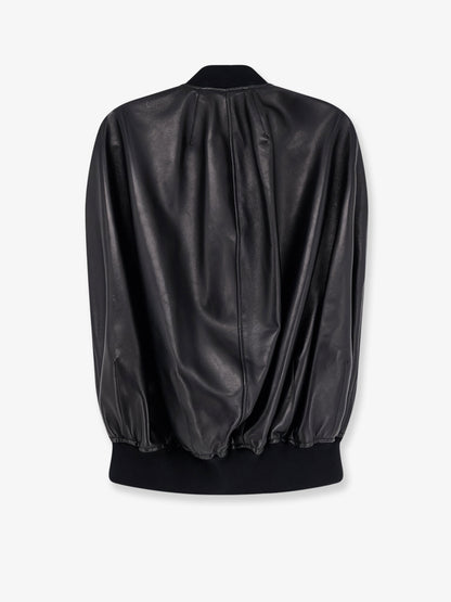 Bomber smanicato in pelle  thumbnail