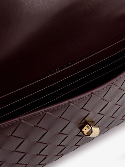 Andiamo leather clutch with woven pattern thumbnail