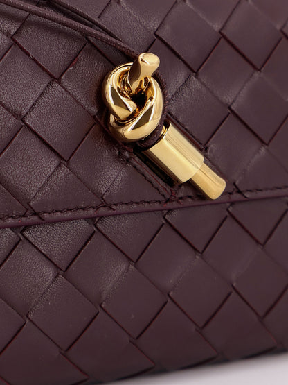 Andiamo leather clutch with woven pattern thumbnail