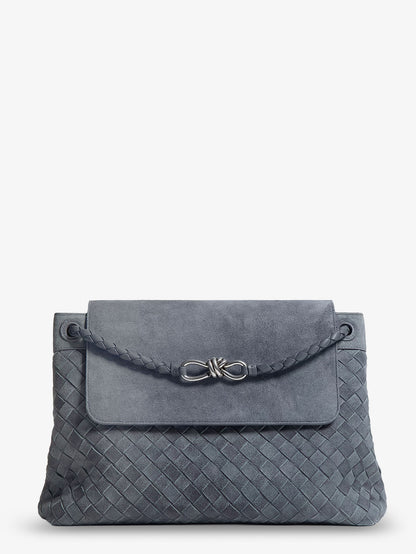 Andiamo Messenger suede shoulder bag with Intrecciato motif thumbnail