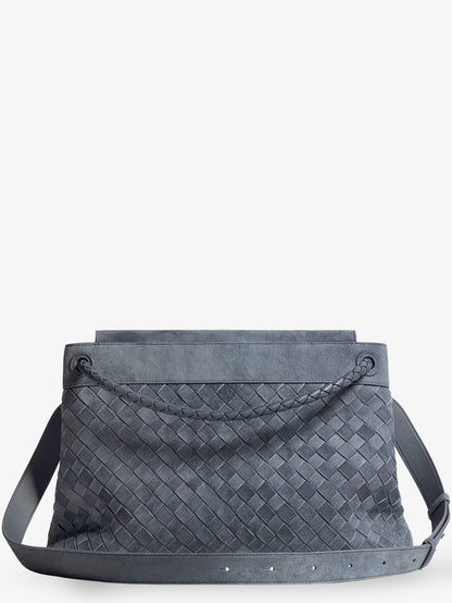 Andiamo Messenger suede shoulder bag with Intrecciato motif thumbnail