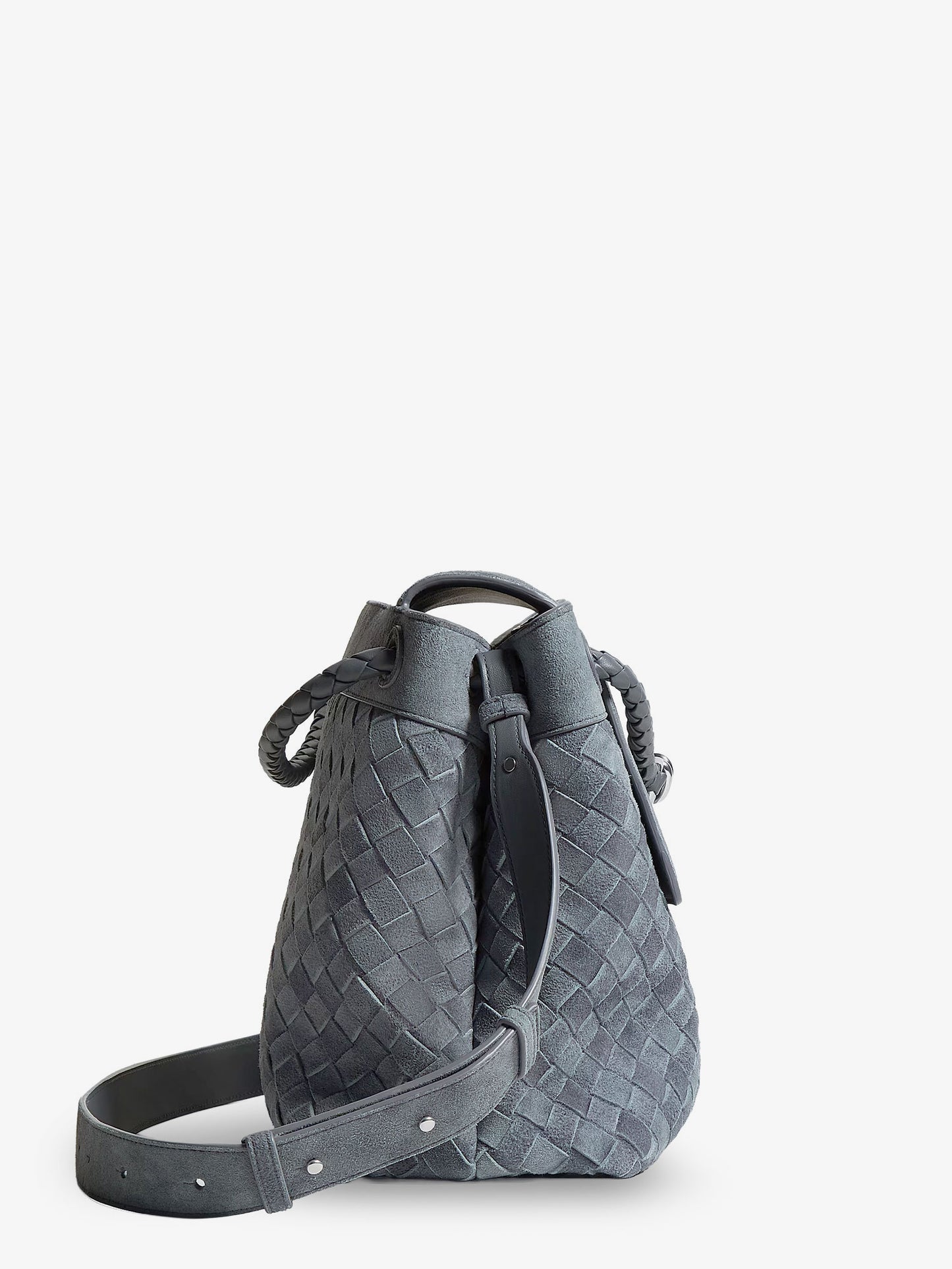 Andiamo Messenger suede shoulder bag with Intrecciato motif
