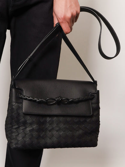 Borsa a tracolla Andiamo in pelle con motivo Intrecciato thumbnail